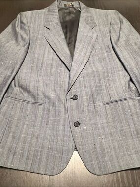Vintage Gray/Blue Textured Suit